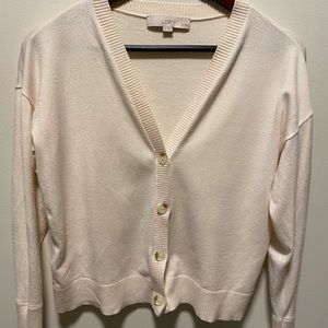 Loft cream s/p cardigan